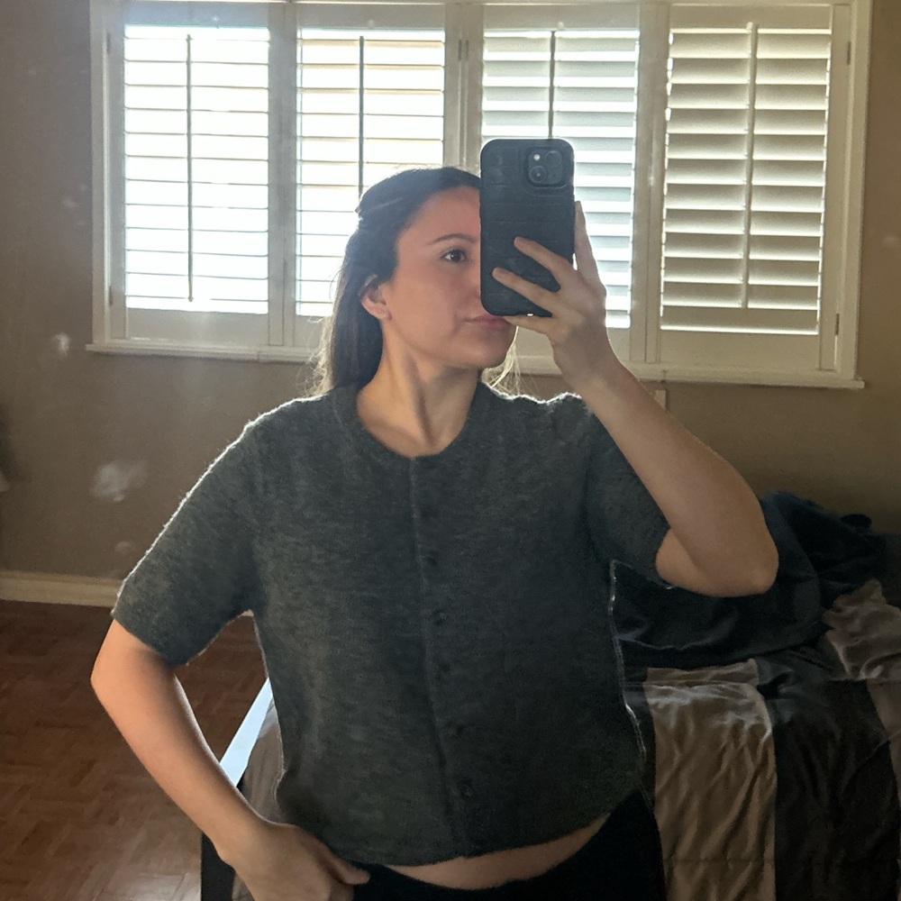 H&M Gray Button-Up Cardigan
